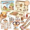 Animefigur Modeller Capybara Adventskalender Nedräkning Överraskning Capybara Blind Box Kalender Capybara Temaset Tecknad