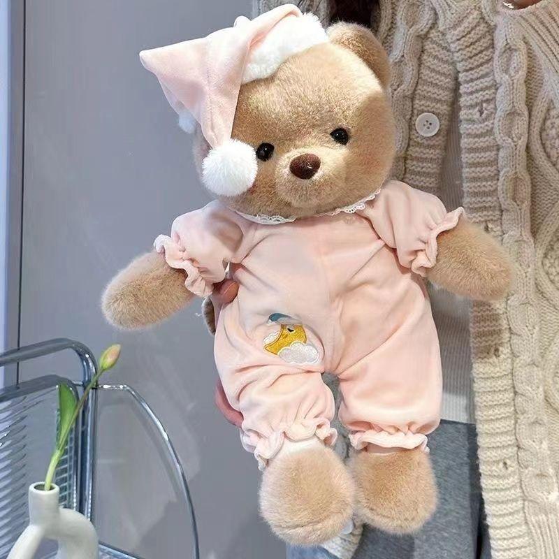 Sleep Series Cute Good Night Bear Children Sleep with Doll Girl Birthday Plush Toy Doll Throw Pillow