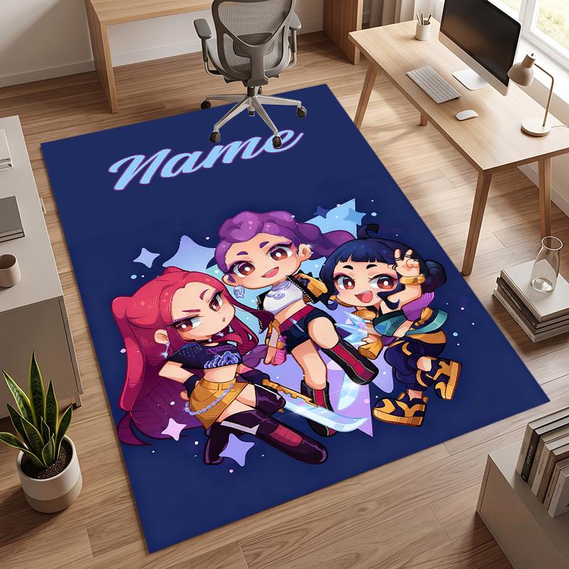 HUNTRIX (144) Personalized Name Office Carpet Stylish Decor for Living Room Bedroom Kitchen