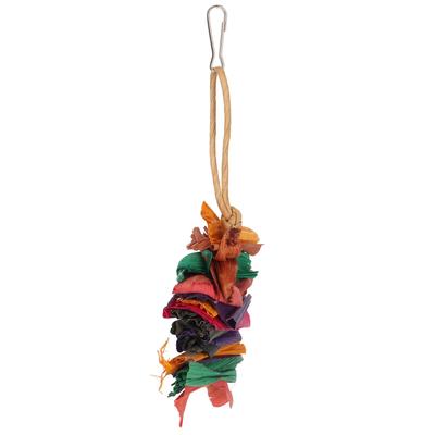 Parrot Chewing Toys Bite Resistant Hanging Toys Colorful Chew Toys Bird Bored Reduction Biting Toys for Indoor Outdoor