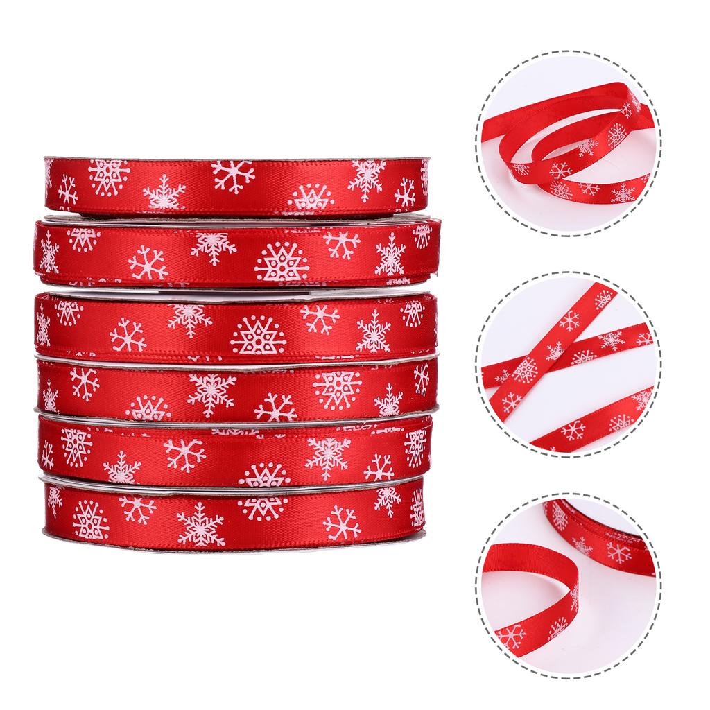 Buy 6 Rolls DIY Xmas Ribbon Decoration Christmas Gift Ribbon Gift