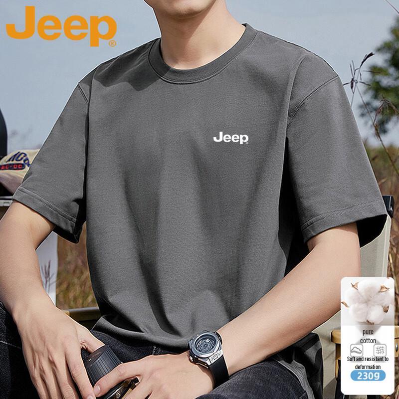 JEEP Men s Cotton Loose Fit Short Sleeve T-Shirt 2XL