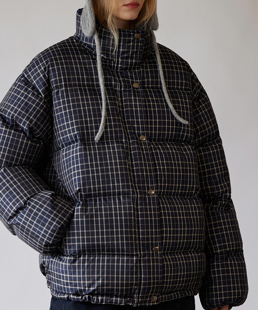 Q'SRB Check Reversible Duck Down Jumper