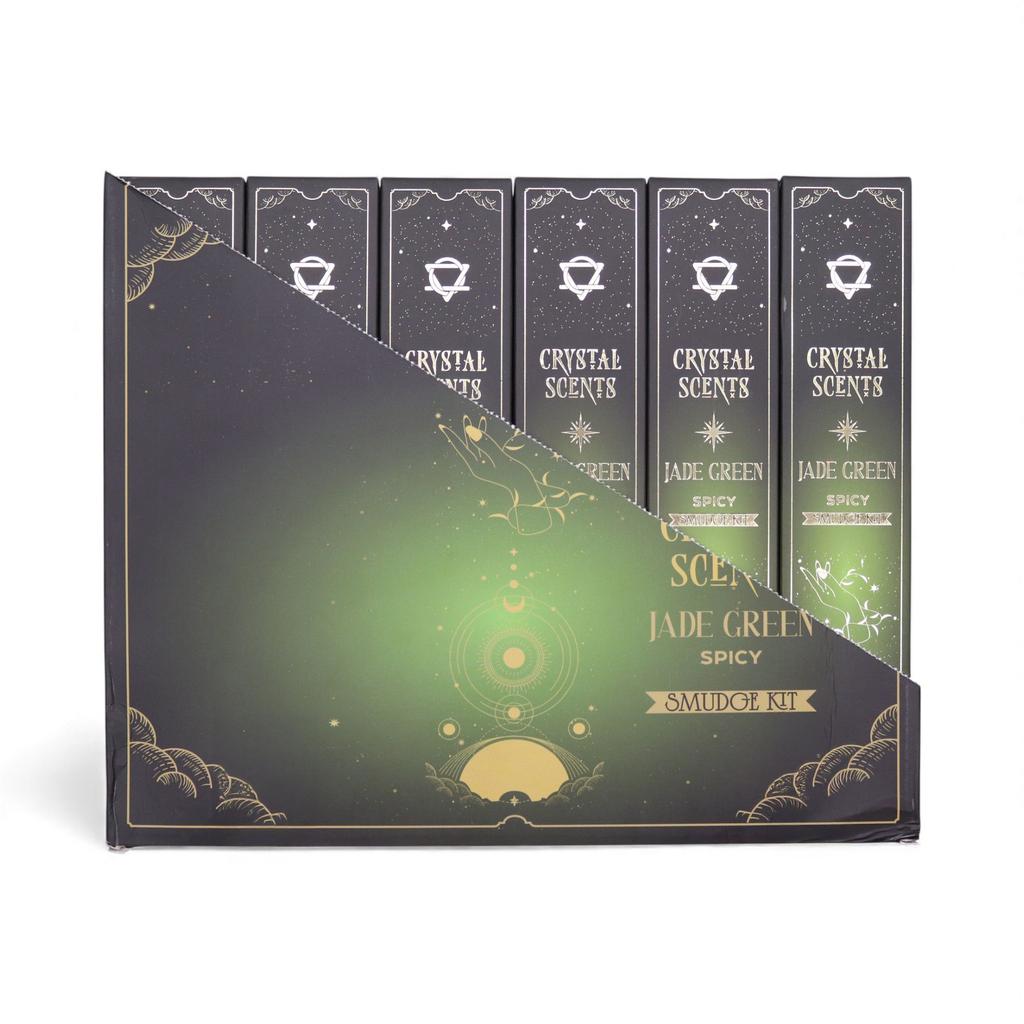 6x Jade Crystal Scents Smudge Incense – Spicy