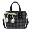 Popular small bag women's summer new fashion plaid messenger bag portable bucket bag