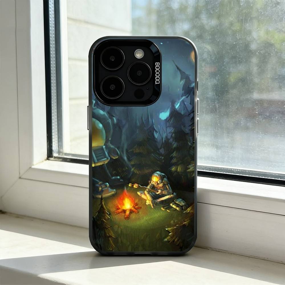 Cool Outer W-Wilds Phone Case For iPhone 17,16,15,14,13,12,11 Plus,Pro Max,XS,Colored Silver Plated Inside Cover