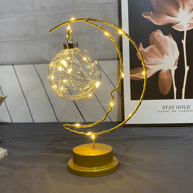 

Светодиодная лампа Smiley Moon, Трансграничная: Декоративный светильник в мусульманском стиле для создания атмосферы в спальне и на праздниках золотой