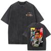 Camiseta Gráfica Bad Bunny Un Verano Sin Ti Vintage Lavada Moda Masculina Oversize Streetwear Femenina Camisetas de Algodón de Alta Calidad