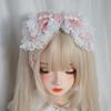Lolita Retor Accessories Big Lace Bow Headband Sweet Hair Hoop Cosplay Headdress For Girls Gift