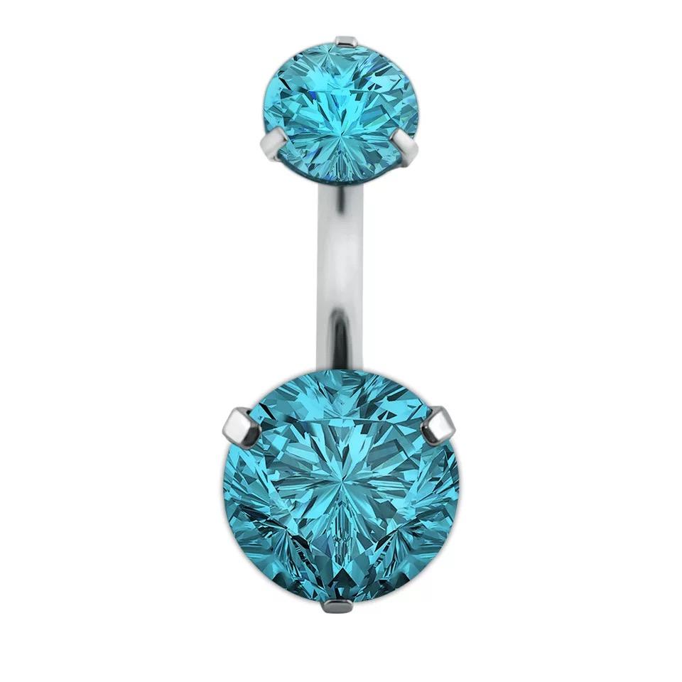 Crystal Navel Ring Barbell Drop Dangle Body Piercing Nombril Ombligo Belly Button Rings Men Women Body Jewelry
