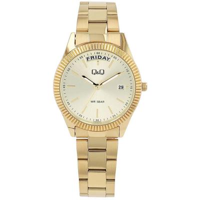 Watch - Q&;Q - A15A-001PY - Gold - Stainless Steel - Quartz 32 Mm