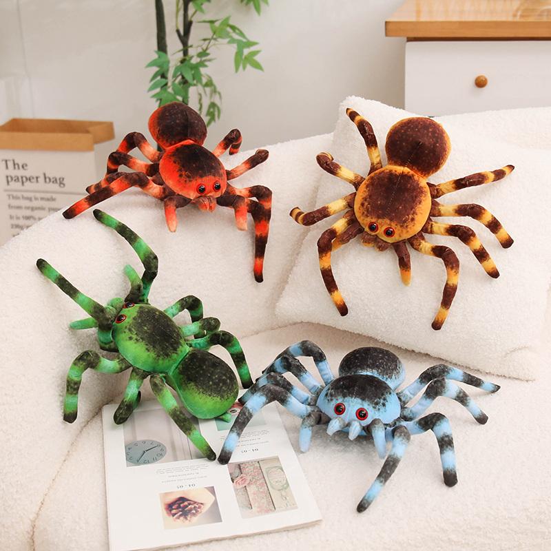 Color Spider Plush Stuffed Toys Cartoon Spider Plush Soft Animals Doll Creative Room Decor Insect Enthusiast Gift