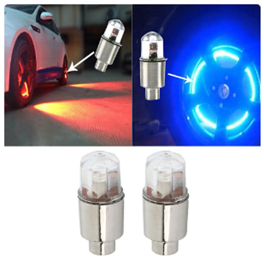4 st Bildeck Däck Däck Ljus LED Blått Ljus Passar För Bil Cykel Motorcykel Bildäck Dekoration Tillbehör