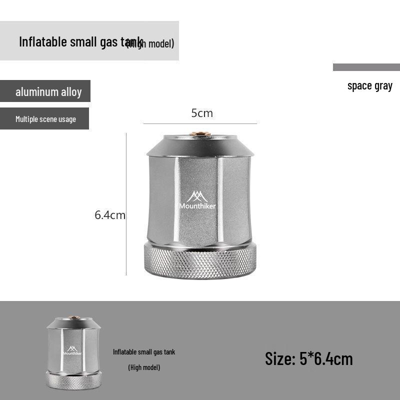 Octagonal Silver Small Gas Camping Lantern Set