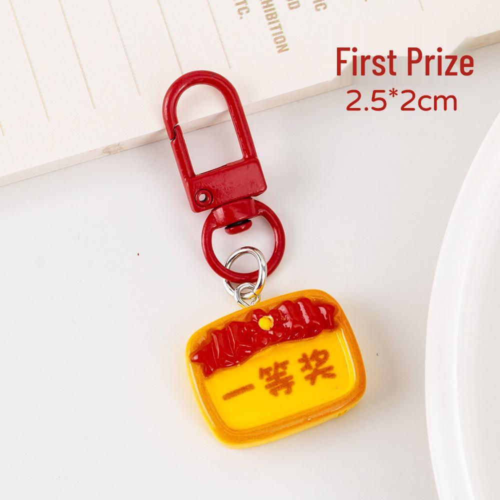 Cartoon Medal Keychain: 100 Points Student Reward Pendant