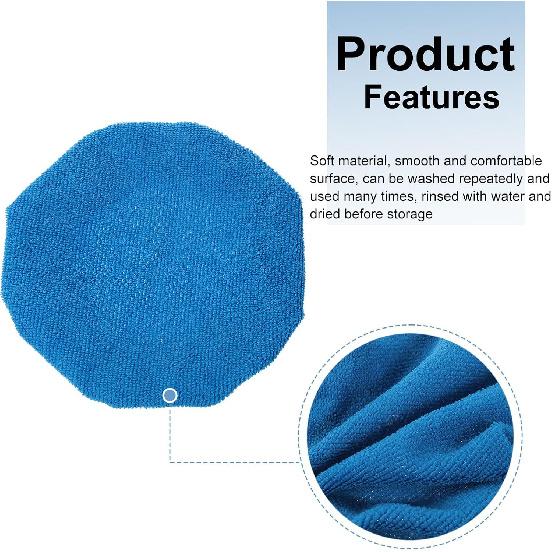 HARFINGTON 6pcs Car Polisher Bonnet Buffing Pad Micro-fiber Polishing Buffing Pad Cover for 5"-6" Car Buffer Bonnets Polisher, Dark Blue
