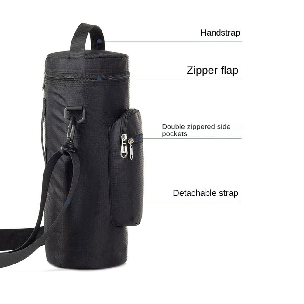 Adjustable Shoulder Strap Crossbody Cooler Bag Water Bottle Insulation Sleeve  Cycling and Fitness