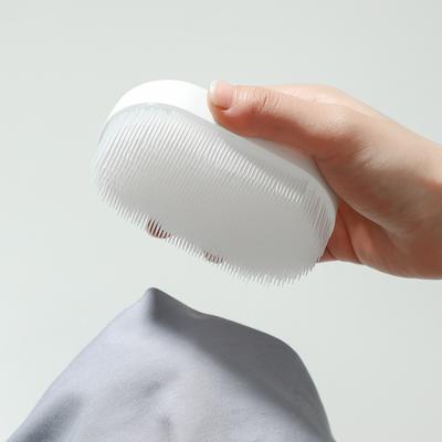 Spazzola per lavare i vestiti in pelliccia morbida Multifunzionale Spazzola per scarpe Manico in plastica minimalista per la casa Spazzola per bucato Articoli per la pulizia