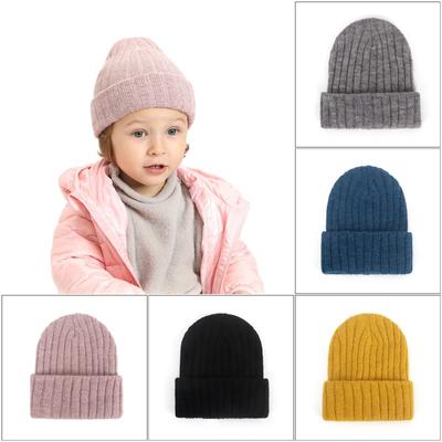 Cotton Cashmere Baby Pullover Yarn Warm Hat for Boys and Girls Children's Knitted Hat for Autumn Winter Hats & Caps (kids Unisex)