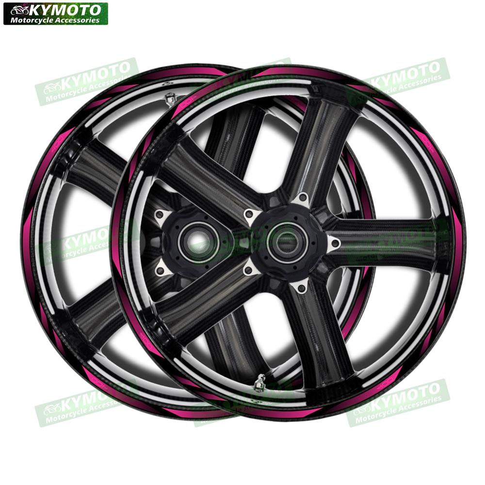 For Z400 Z 400 motorcycle accessories 17 inch front and rear wheel decals fairing hub reflective stripe stickers decoration