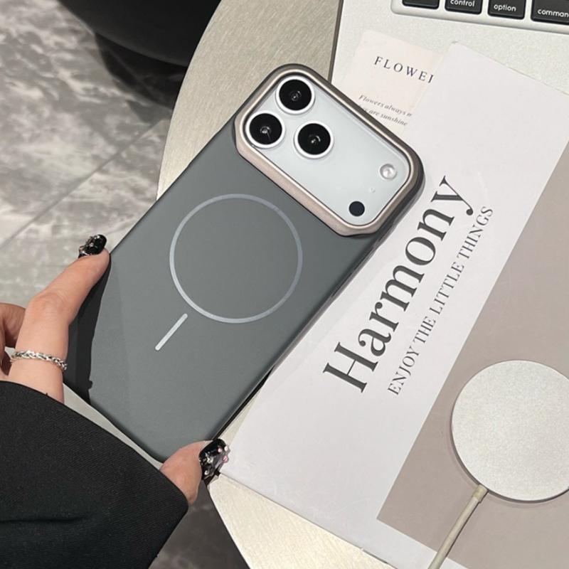 Minimalist Orange Slim Magnetic Case For For Iphone 13 12 14 1 16 17 Pro Max Plus 17E E Air for Shockproof Cover Funda