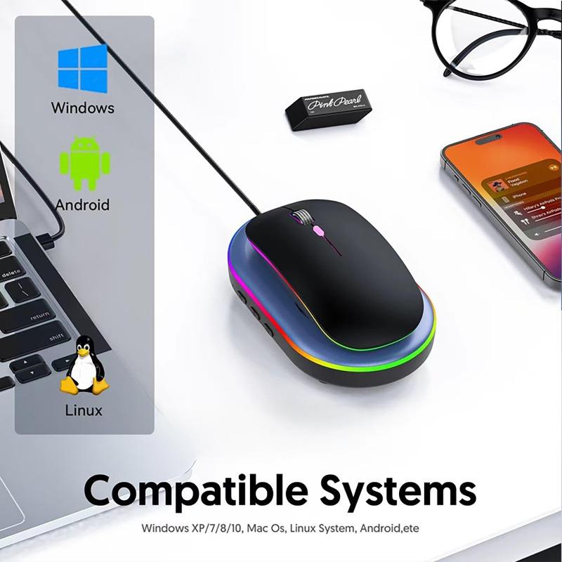 Virtual Mouse Mover Rotary Mouse Shaker Anti-Sleep Mover Automatic Mouse Movement with ON/OFF Switch for Computer Awakening