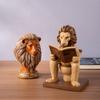 Kreative Löwen-Tierstatue Nordische Harz-Handwerkskunst, Künstlerische Schreibtisch-Dekorationsskulptur