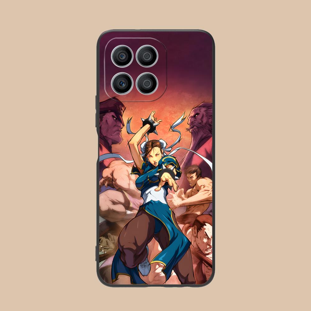 Street Fighter Chunli Phone Case for Honor 90 80 70 60 50 30 20 10 9 8 7 Pro S SE Lite 5G Colorful Printing Cover Pretty Cover