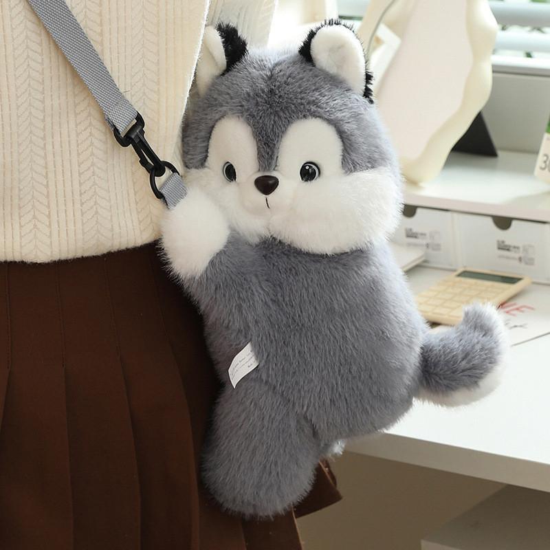 

Panda Plush Backpack Child Animal Doll Crossbody Bag Cute Fox Doll Bag Plushie Husky