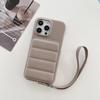 For iPhone 16 Pro Case Card Slots Kickstand PU Leather+PET Phone Cover with Wrist Strap