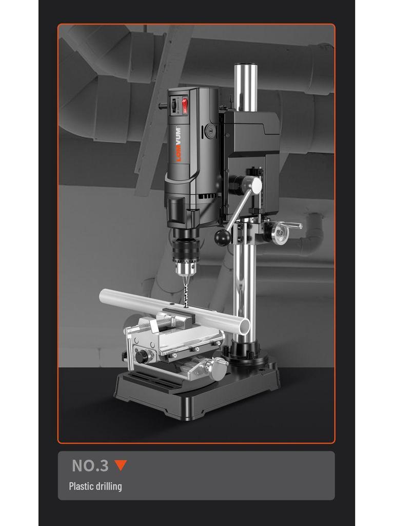 Dragon Rhyme 220V High-Power Small Lathe Multifunctional Precision Drill Press & Worktable