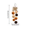 16cm Fall Thanksgiving Pumpkin-Shaped Wall Hanging Decoration Velvet Pumpkin Bow Hanging Ornament For Home Party Decoration