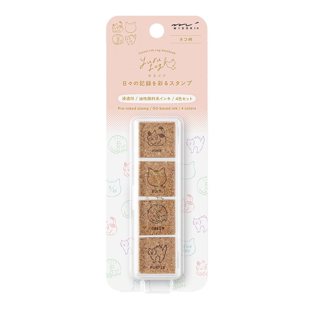 

Midori Stamp Yurulog Penetration Stamp Cat Pattern 35618006