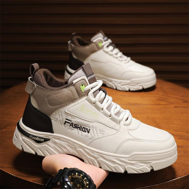 

2024 men s fashion new autumn and winter popular high-top versatile casual shoes tooling trendy shoes labor insurance shoes trendy men s shoes 39