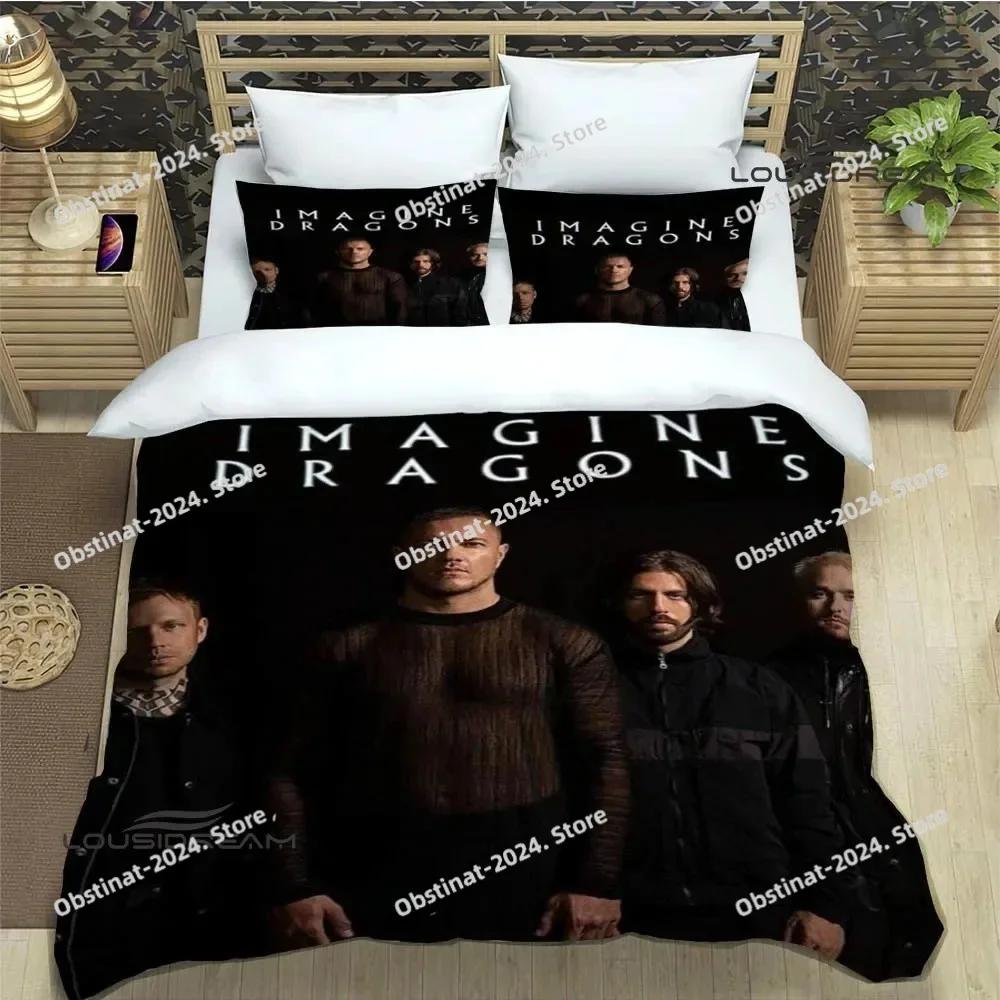 Rock Band Imagine Dragons Bedding Set Print With Pillowcase Bed Duvet Cover Soft Single Double Queen Super King Size Luxury Gift