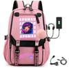 Large Capacity Schoolbag with Shoulder Strap; Student Three-piece Pencil Case Set