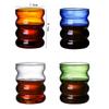 Glass Cup Creative Glass Corrugated Coffee Cup Beer Drinkware Tea Mug