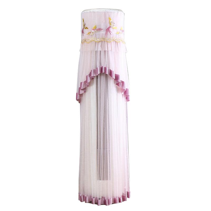 

1 шт. защитный чехол круглый чехол для кондиционера тюль пылезащитные чехлы вышитый полиэстер подставка кондиционер украшение дома