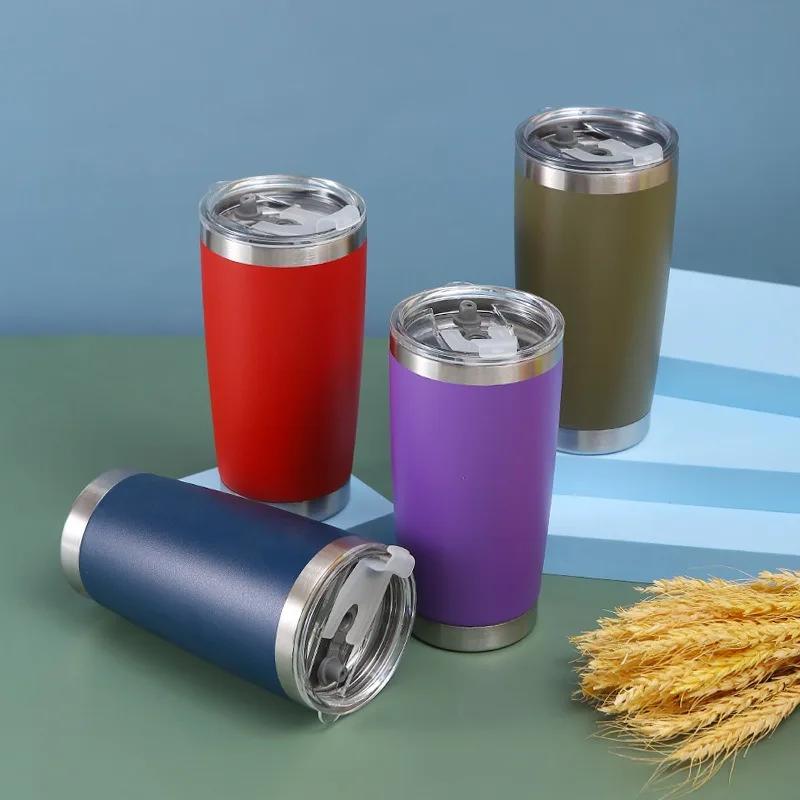 20oz Water Bottle Thermal Mug Drinkware Beer Cups Insulated Leakproof with Lids Stainless Steel with Lids Vacuum for Car Gifts