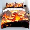 Pokémon Charizard Print Bedding Set Children 3 Pieces King Size Bed Set Pillowcase Adult Child Bed Cover Bedroom for Gifts