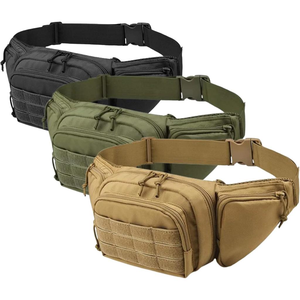 Multi- Waist Pack Fanny Packs for Men Nylon Shoulder Hiking Mobile Phone Bag Sports High-capacity Waist Bag