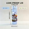 1PC Retro Multi Character Cartoon Colorful Print 750ml Portable Sports Water Bottle Leakproof Gym Outdoor Travel Drink Cup