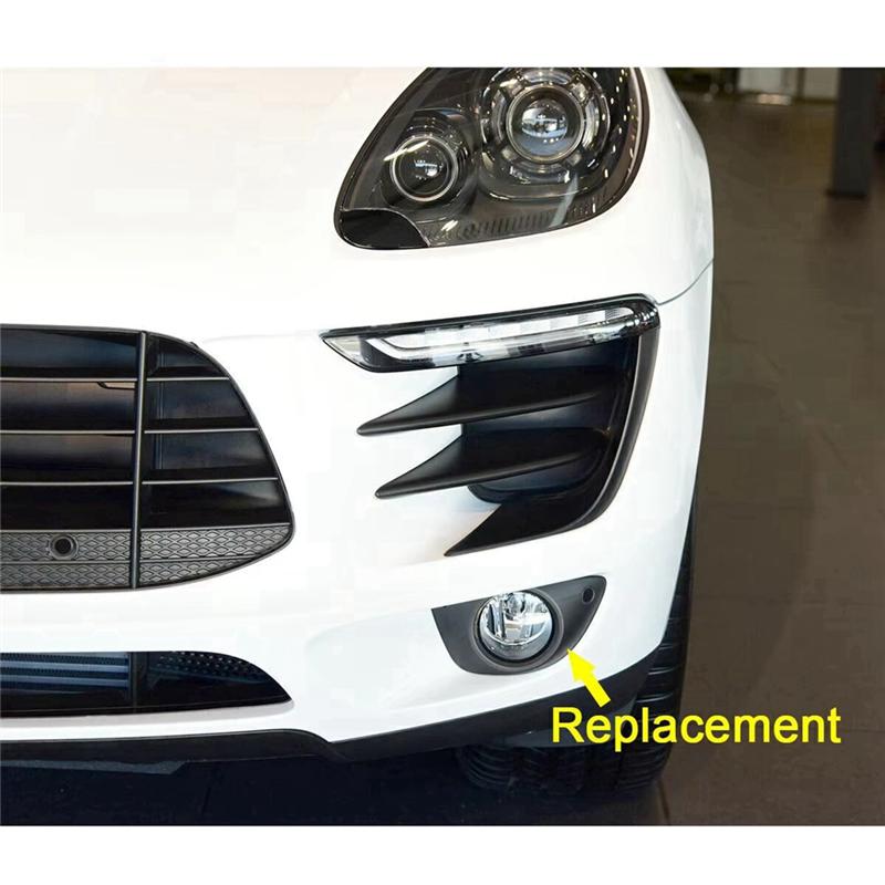 Ac29-Pair Front Bumper Fog Lamp Trim Bezel Fog Light Decorative Cover For Macan 95B 2014-2017 95B807795B 95B807796B