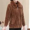 Jacke Damen Herbst Winter Mittleren Alters Mutter Imitation Nerz Samt Mantel Damen Lässig Warme Oberteile