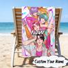 Custom Name KPop Fantasy Night Microfiber Beach Towel Super Soft & Absorbent for Bath, Beach, Travel  Bath Time Accessory, Fan Gifts