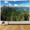 Mountains Tapestry Hanging Cloth, Landscape Wall Hanging Room Decoration Cloth, Ins Tapestry Tablecloth
