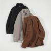2026 Autumn And Winter New Polar Fleece Jacket Plus Velvet Thickened Solid Color Stand-up Collar Sweater Cardigan Jacket For Men