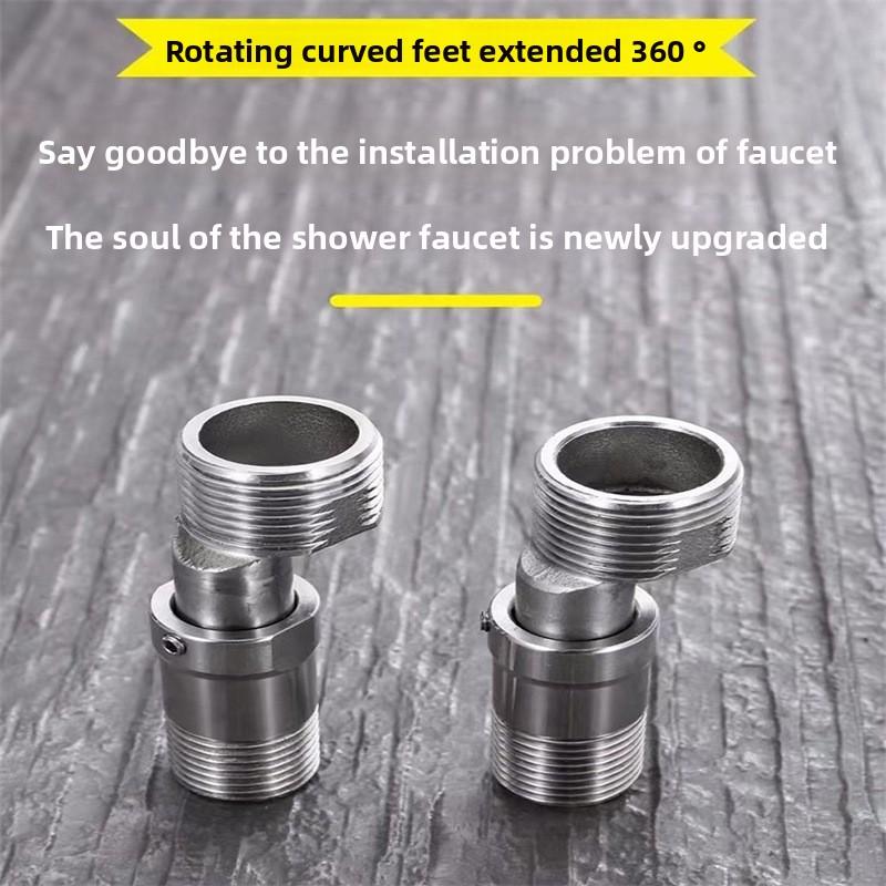 360 Degree Adjustable Faucet Angled Curved Foot Eccentric Screw Corner Tap Adapter Kitchen Faucet Accessories