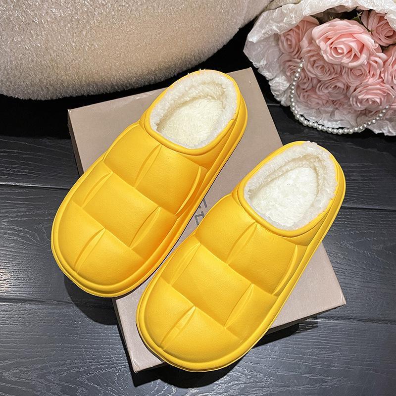 Cotton slippers women's winter bag and indoor men's home non-slip thick bottom warm