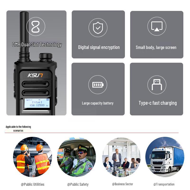 KSUN TFSI DM3 Digital DMR Dual Band Walkie-Talkie (CN Version)